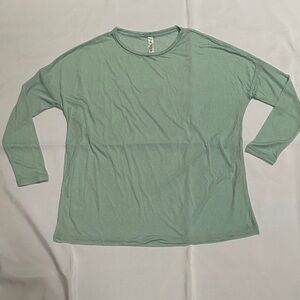 ALO Yoga Seafoam Long Sleeve Sheer Women's Top XS